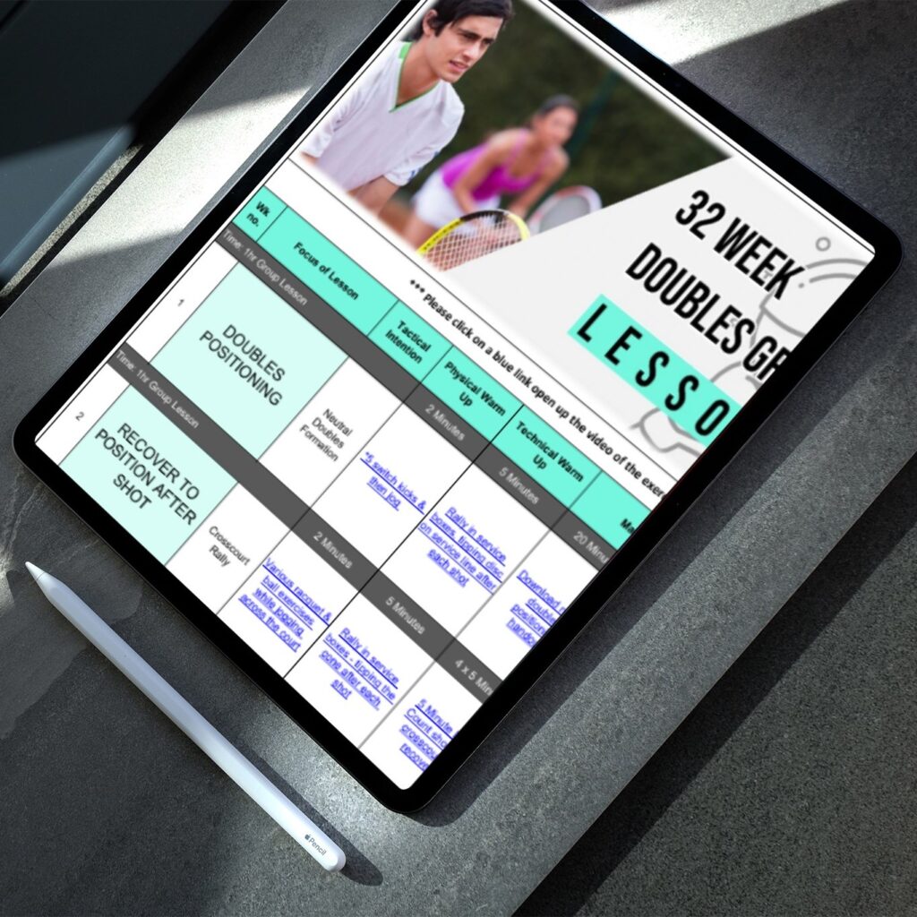 32 Week Doubles Group Coaching Tennis Lesson Plan