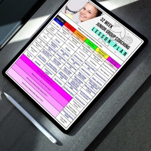 32 Week Junior Group Coaching Tennis Lesson Plan for Coaches