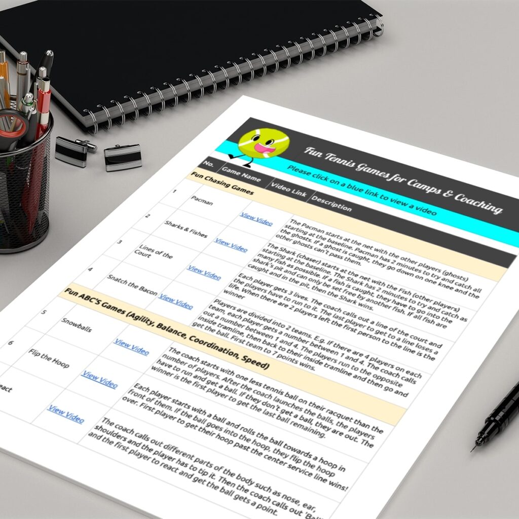 Fun Tennis Games for Camps and Coaching