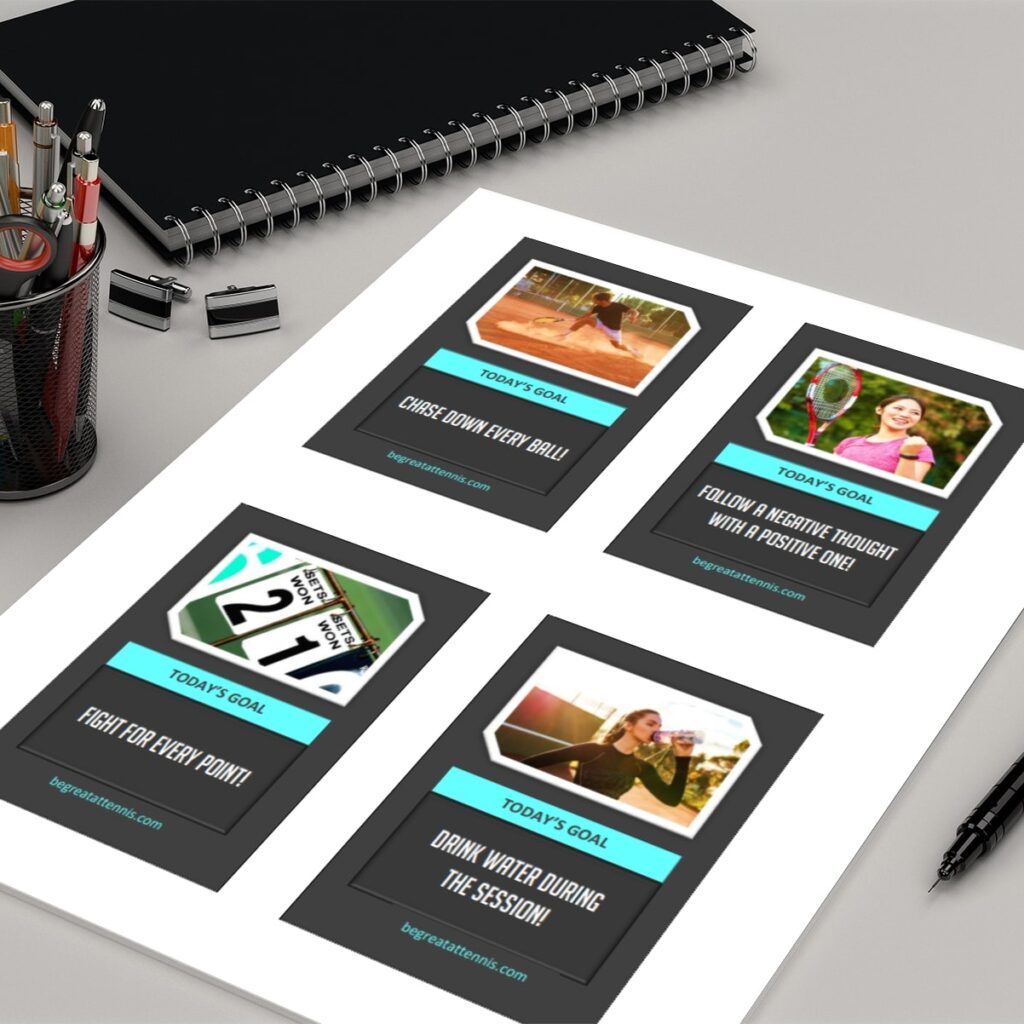 Tennis Task / Activity Cards for Coaching