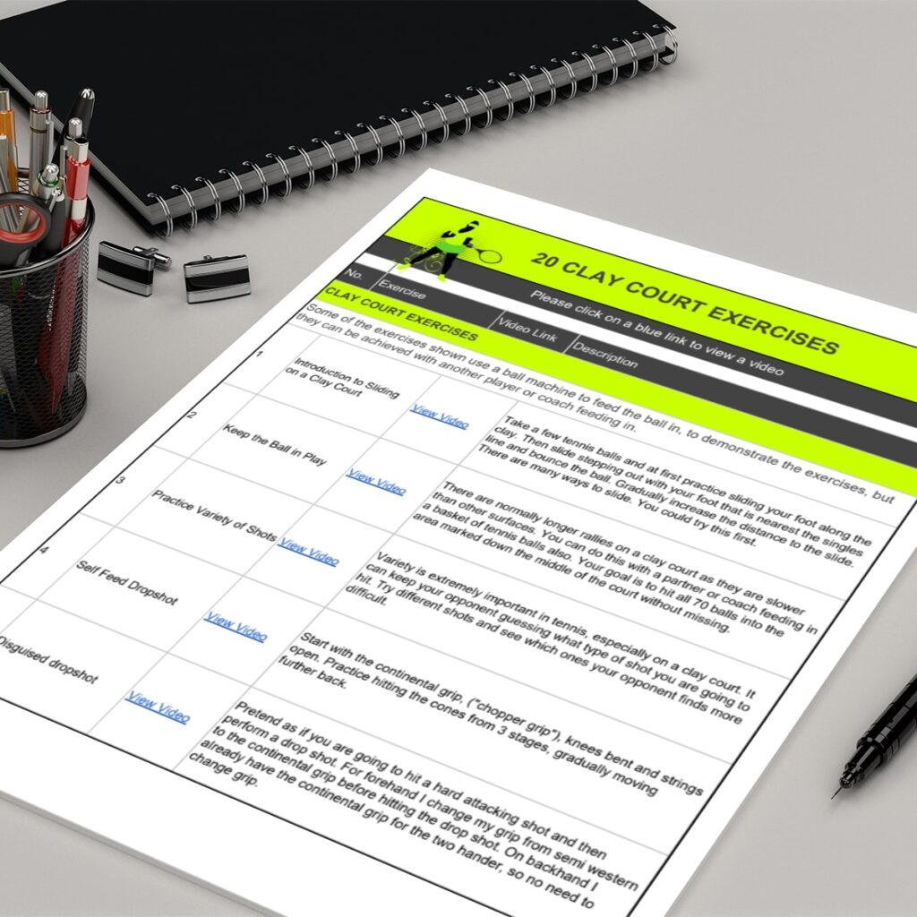 Clay Court Exercises for Tennis