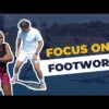 Footwork and positioning on a tennis court