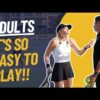 How can an adult get better in tennis?