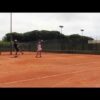 Forehand drill with Michelle