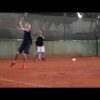 Forehand-backhand drills with Elijah and Matteo