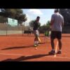 Closed stance forehand tennis drill