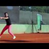 Forehand-backhand rallies with Karen