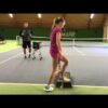 ITS Tennis Academy – Backhand-stability and body position training/Nikola Breckova,coach Kadlacek