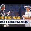 He never hits a backhand! | Teo Davidov