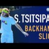 Stefanos Tsitsipas – Court Level Practice ATP Backhand Slice [Super Slow Motion] (2021)