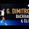 Grigor Dimitrov – Court Level Practice ATP Backhand & Backhand Slice [Slow Motion] (2021) [240fps]