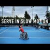 Wheelchair tennis ace Kunieda Serve in Slow Motion