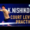 Kei Nishikori – Court Level Practice ATP Australian Open 2021 [240fps]