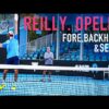 World’s tallest tennis player Reilly Opelka Practice | Serve Forehand Backhand