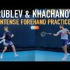 Andrey Rublev Forehand Practice with Karen Khachanov | Australian Open 2021