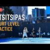 Stefanos Tsitsipas – Forehand Backhand Slice Volley Serve Practice