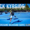 Nick Kyrgios slow motion | Forehand Backhand Slice & Serve