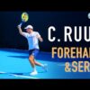 Casper Ruud – Forehand & Serve in Slow Motion (2021)