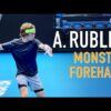 Andrey Rublev Forehand Technique in Slow Motion (2021) [Australian Open]