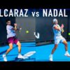 Rafael Nadal vs Carlos Alcaraz | side by side form comparison [slow motion]