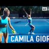 Camila Giorgi Court Level – Serve & volley practice [4k 60fps]
