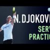 Novak Djokovic Court Level | Serve Practice [Super Slow Motion] (2021)