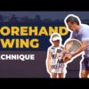 Forehand swing technique with a 7 years old Vanessca