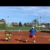 Ejercicio Tenis – control de derecha desde 3/4 de pista contra volea del entrenador