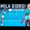 Camila Giorgi [Slow Motion] Forehand & backhand