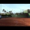 Ejercicio Tenis – Quitada de derecha con mano rodeando conos desde el fondo pista