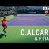 Carlos Alcaraz | Court Level Practice with Tiafoe [2023 IW]