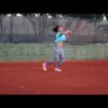 Forehand drill with Amina