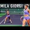 Camila Giorgi – Court Level practice [4k 60fps]
