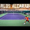Carlos Alcaraz | Court Level Practice [4k 60fps]