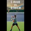 C.Ruud vs D.Thiem | 43-shot EPIC practice rally! 😱