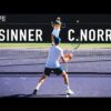 J.Sinner vs C.Norrie – Intense Practice [4k 60fps]
