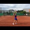 ITS Tennis Academy – Katya Makarova is practicing reaction on first ball after service.