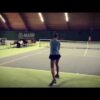 Pro player Anastasia Pribylova practicing basic strokes / ITS Tennis academy