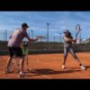 Forehand-backhand drills with Mahin