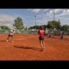 Forehand practice with Tiphanie