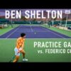 Ben Shelton Practice Set with Federico Coria [4K 60fps]