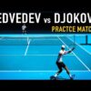 Novak Djokovic VS Daniil Medvedev | Practice Match [2023] [4k 60fps]