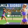 Camila Giorgi – Slow-motion Court-Level Practice
