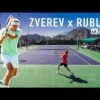Andrey Rublev & Alexander Zverev Intense Practice [2024 IW]