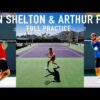 Ben Shelton & Arthur Fils practice [Indian wells 2024]