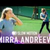 Mirra Andreeva – Forehand Backhand Slow-motion [4k 60fps]