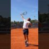 I tried the reverse serve challenge 🥵 #tennis #tennischallenge #tenniscoach