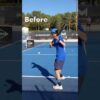 Before vs. After ⏩ Slice backhand transformation #tennis #tenniscoach #tennistips