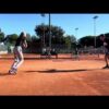 Forehand-backhand drills with Olimpia