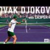 Novak Djokovic – Up Close Court Level Practice with Ruud [IW2025]